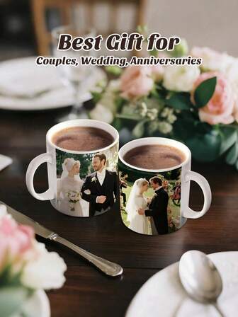 1 st. anpassad fotomugg, personlig fotokaffemugg, personlig fotomugg till bröllopsdag, personlig present, julklapp, årsdagspresent, bröllopspresent, inflyttningspresenter, alla hjärtans dag-present, mors dag-present, fars dag-present, perfekt present till par, bröllopspresent, present till marskalken, brudtärnefrieri, bröllopsdekor, unik present till fru/make, perfekt present till pojkvän/flickvän, personlig present till honom/henne