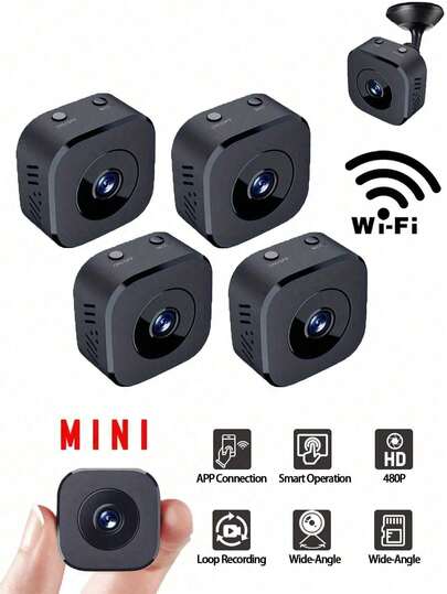 Wireless WiFi Security Camera - 200mAh Mini Portable Indoor/Outdoor Camera With Night Vision, Nanny/Pet/Baby Monitor For Home Door Room, Smart Home Device WiFi Needed