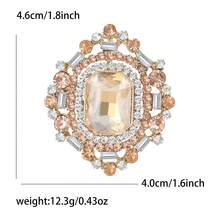 1 PC New Fashion High-End Light Luxury Brooch. Suitable For Shirts, Dresses And Sports Jackets, It Is An Ideal Choice For Commuting, Dates And Parties, Elegant And Unique. - 藍色 - 查看 4