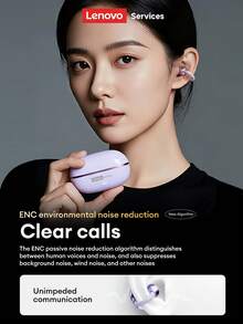 Lenovo RS102 Elegant Open-Ear Bluetooth Headphones, Directional Sound, Surround Sound, High-Quality Audio, Long Battery Life, Suitable For Running, Sports, Calls, Noise Cancellation, Comfortable Fit, Compatible With Smartphones And Computers - màu đen - Xem 3