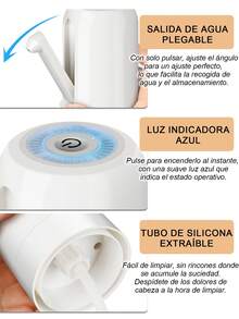 6 piezas Dispensador de Botella de Agua Universal,Bomba Automática Plegable,Mini bomba de agua eléctrica plegable automática y de varios engranajes, dispensador de agua portátil recargable por USB-C. - 6 piezas - Ver 5