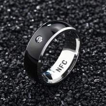 Technology Ring Black Technology Stainless Steel Jewelry NFC Inlaid Synthetic  Ring, Suitable For Daily Wear Or Gift Giving - Khoanh tròn màu đen - Xem 1