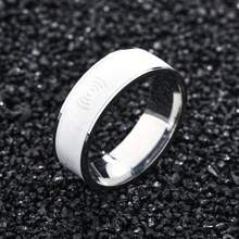 Technology Ring Black Technology Stainless Steel Jewelry NFC Inlaid Synthetic  Ring, Suitable For Daily Wear Or Gift Giving - Khoanh tròn màu đen - Xem 3