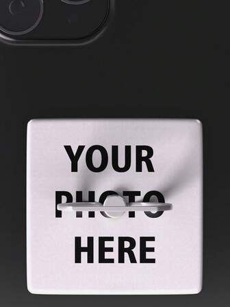 1pc Customizable Square Photo Frame Phone Stand For Personal, Couple, Pet, Family, Friend Photos