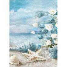 6pcs 8x12Inch Paint By Number Kit For Adults - Complete Beginner Art Supplies With Brushes, DIY Canvas Painting With "Beautiful Seaside",For Home Decor, Gift For Family & Friends - 彩色 - 查看 5