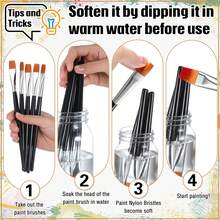 12 pezzi YUTIARS Pennelli piatti da 1 pollice - Pennelli per artisti acrilici e ad acquarello, manico in legno con ghiera in metallo, ideali per dettagli e pittura ad olio, set in blocco per artisti adulti, pennelli per dettagli | Set di pennelli professionali | Pennelli durevoli, Pennelli per pittura