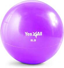 Yes4All - Pelota tonificadora (mármol/Agarre de Diamante/Suave) - Pelota Medicinal con Peso Suave para Pilates, Yoga y Fitness, 2-10 Libras con Varios Colores Disponibles - 2 libras - Par - Ver 10