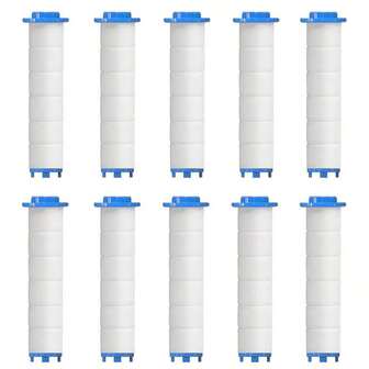 10 pièces Pièces de rechange de filtre de pomme de douche en coton PP d'origine, noyau en coton à haute compression, convient à tous les types de pommes de douche pour fonctionner efficacement, Halloween, Noël