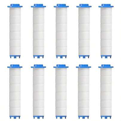 10PCS Original PP Cotton Shower Head Filter Replacement Parts, High Compression Cotton Core, Suitable For All Kinds Of Shower Heads To Work Efficiently, Halloween, Christmas