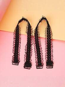 2pcs Lace Elastic Bra Straps, Wide Strap Design - Multicolor - View 6