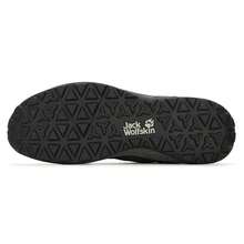 Jack Wolfskin Herren Outdoor Schuhe, Obermaterial aus Stoff, Mittelsohle aus Schaum, Gummilaufsohle, stoßabsorbierende Wanderschuhe, empfehlen eine Nummer kleiner zu bestellen, Dunkelgrau/Leuchtend Gelb 4051301-6357