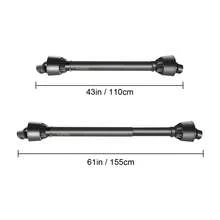 Eje de PTO , eje de transmisión de PTO de 1-3/8", tractor de 6 estrías, extremos de implementación redondos, eje de transmisión de PTO, eje de PTO de tractor serie 4, eje de PTO de cerdo de cepillo de 43"-61" negro, para cortacésped de acabado, cortador giratorio - 43"-61" - Ver 10
