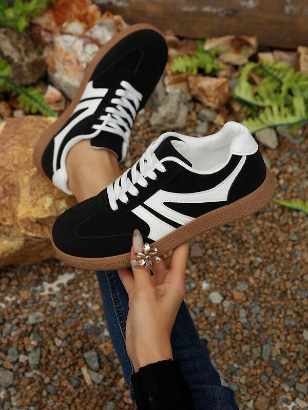 Women's Casual Versatile Leopard Print Accent Sneakers, Fashion Eye-Catching Comfortable Durable Rubber Soft Sole Athletic Shoes, Breathable Lightweight Patchwork Sports Shoes For Women