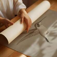 2pcs/Set, Hummingbird Paintings Wall Art, Ornithology Poster, Vintage Bird Art Prints, Unframed Neutral Minimalist Wall Decor, Hummingbird Gifts, Canvas Art For Living Room, Bedroom, Farmhouse, Rustic, Dorm, Office, Hallway, Home And Room Decoration - Beige - View 11