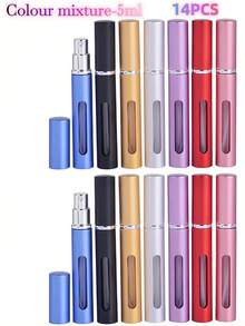 14/7/5/3/1pc 0.34oz/10ml & 0.17oz/5ml 超细雾长喷嘴可填充香水喷雾瓶，便携式旅行加压喷雾器，适用于女士保湿化妆品、男士假日露营、户外旅行和度假必备品 - 彩色 - 查看 31