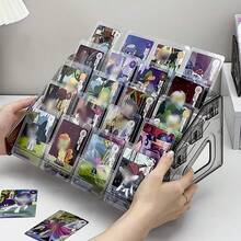 3-7 Tier Multi-Layer Acrylic Card Display Stepped Design Clear Shelves For Trading Cards Badges Card Collectible Storage - 淺灰色 - 查看 4
