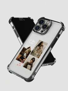 1pc Customized Photo Image DIY Soft TPU Electroplated Corner Anti-Drop Protective Phone Case, Compatible With Iphone 16 15 14 13 12 11 Pro Promax Plus/Redmi/OPPO, Ideal Gift For Holidays, Anniversaries, Birthdays, Friends, Boyfriends, Girlfriends, Family, Loved Ones, Couples
