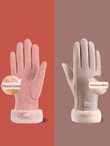 Winter Touchscreen Gloves With Thermal Lined Thick Insulated Gloves, Unisex Polyester Fabric Multiple Colors Available Perfect For Snow Sports And Christmas Gifts Winter Apparel - Multicolor - View 10