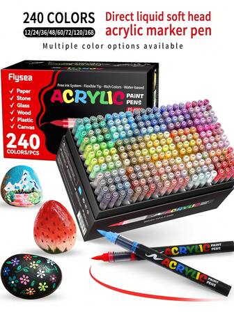 1個 直接液体アクリルマーカーペン、168/120/72/60/48/36/24/12色展開、色鉛筆、スケッチ、色重ね、アーティストペイント、母の日、クリスマス、新年、イースター、休日、カード作り、金属、セラミック、ガラス製品、ハロウィンの装飾グラフィティブラシ彩色ペンに最適なギフトに