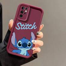 Miniso Cute Stitch From Disney's Lilo & Stitch Print, Featuring Blue "Stitch" Slogan & Adorable Stitch Design For Samsung Galaxy S25 Ultra/S25 Plus/S25/ Galaxy S24 Ultra/S24 Plus/S24/S24 FE/S23 Ultra/S23 FE/S22Ultra/S22 Plus/S22/S21 Ultra/S21 Plus/S21/S21 FE/A13/A14/A15/A16/A17/A33/A34/A35/A36/A52/A53/A54/Galaxy Note20Ultra/Galaxy Note20,Galaxy S25 Case,Galaxy S25 Case,Galaxy S25 Ultra Case Plus Stocking Stuffers,The Girlfriend,The Chosen,Early Fall Fashion. - 咖啡棕 - 查看 3