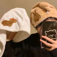 Gorro para secar el cabello de capibara, gorro de toalla para el cabello de secado rápido, gorro de conejillo de indias de agua, gorro de baño, gorro de toalla, gorro para el cabello súper absorción - A4 - Ver 2