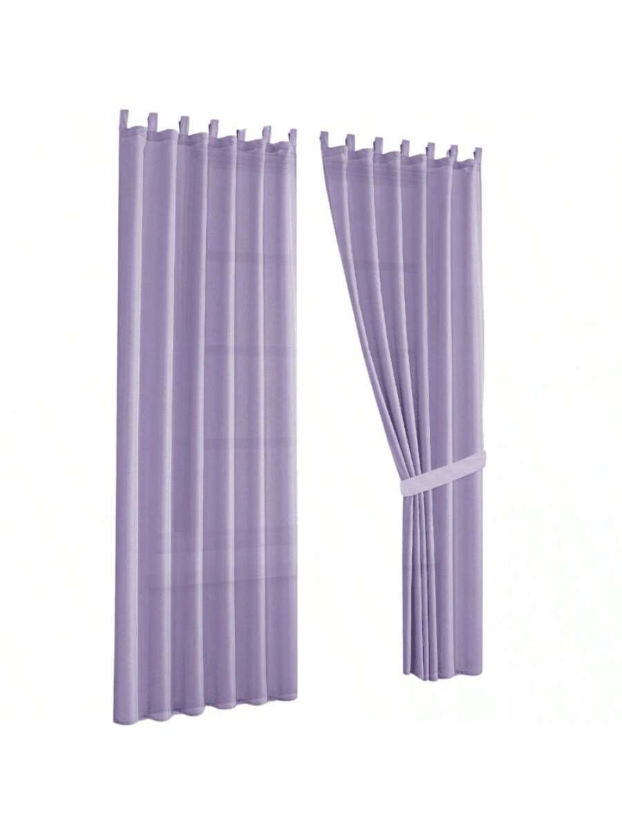 Juego de Cortinas Violetas con Ollaos para Barra