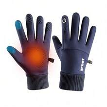 Winter Warm Gloves - Touch-Sensitive Gloves, Adjustable, Suitable For Outdoor Cycling, Riding, Fishing, Skiing, Cycling, And Other Outdoor Activities. - Blue - View 6