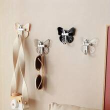 4pcs Butterfly Bear Hooks Self Adhesive No Drill Easy Install Waterproof Wall Hangers For Bathroom, Kitchen & Living Room Entryway,Suitable As Towel Racks Or Key Holders - Multicolor - View 10