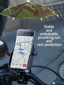 通用手机遮阳伞，带可爱小猪吸盘支架 - 可调节手机遮阳伞和防眩光手机支架，防紫外线防雨手机伞，免提吸盘支架带倾斜/角度锁定；保护屏幕免受阳光、眩光和反射的侵害；通用适用于智能手机、GPS 和导航仪 - 非常适合户外运动、骑行、海滩、驾驶、旅行、露营、钓鱼和直播 - 彩色 - 查看 5