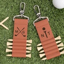 Personalized Golf Gift Accessories, Multi-Pack Golf Spike Leather Pouch, Waist Hanging Golf Ball Holder, Golf Tee Pouch, Golf Spike Leather Tee Holder, Golf Parts Carabiner