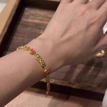 1pc Peach Blossom Bracelet For Women, Niche Design, Light Luxury, High-End Feel, Dopamine Sweet, High Aesthetic - T3391-B - 查看 3