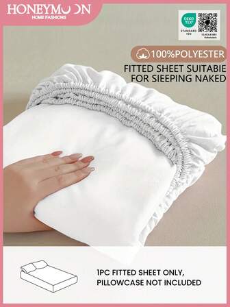 1 Stück superweiche, einfarbige Spannbetttücher, leichte, wolkenartige Bettwäsche, 25 cm tiefe Tasche, für alle Bettgrößen - Einzelbett, Doppelbett, Kingsize, Queensize, für Zuhause und Schule Wohnheim Grundausstattung