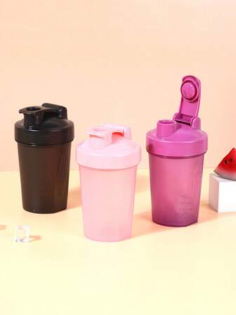 1 pieza Botella agitadora de 400ml/14oz para batidos de proteínas, botella agitadora, vaso para batidos fitness, vaso de agua deportivo, botella agitadora con bolas batidoras, facilita añadir cucharadas y líquidos, con marcas en relieve que miden onzas y mililitros, perfecto para batidos de proteínas, batidos y suplementos, puede ser un regalo para la novia