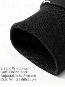 1 Pair Children's Winter Fleece Lined Sports Gloves, Thickened Warm Five-Finger Gloves With Ribbed Cuffs, Suitable For Skiing, Cycling, Daily Outdoor Warmth - Multicolor - View 5