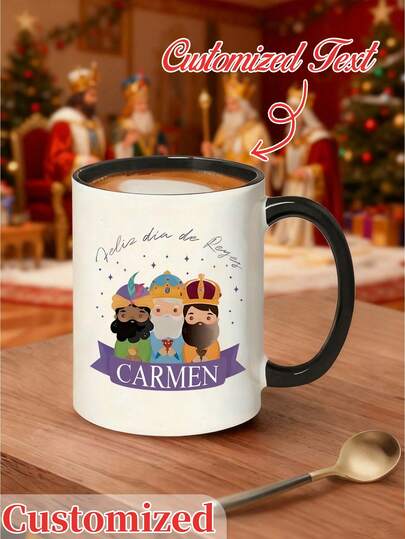 Taza personalizada de 11 onzas "Slouchy Coffee Girl" - Taza personalizada con nombre, 7 opciones de color, impresión doble cara en cerámica, apta para lavavajillas y microondas, compatible con bebidas calientes/frías, accesorio para amantes del café, taza de oficina | Diseño humorístico, regalo creativo para cumpleaños, fiestas, Navidad, Acción de Gracias, taza de café de diseño vintage de resina, tazas lindas, taza de café aislada, taza de café pequeña, tazas de café únicas, menaje de cocina para el hogar, taza duradera, regalos para compradores navideños