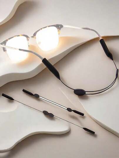 5 Pcs Silicone Eyeglasses Strap Fashion Glasses Chain Sports Anti-Slip Adjustable Glasses Band Cord Holder