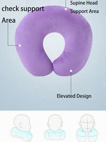 U型便携颈枕 舒适透气 U型枕 飞机颈枕 男女通用颈枕 柔软颈枕 适合旅行、汽车、家庭、办公室、飞机和学习旅行 旅行配件 充气枕 颈枕 - 彩色 - 查看 7