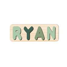 1pc Customized Name Puzzle, Personalized 3D Letter Puzzle And Wooden Name Puzzle. Ideal Gift For Baby Boys Or Baby Girls, Suitable For Birthday, Christmas, Anniversary! - Green New Font - View 9