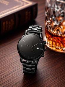 Multi-Piece Jewelry Set, Business Luxury Adult Men's Quartz Watch, Stainless Steel Band, Alloy Case, Single Date Calendar, Large Dial, Fashion Casual Watch, Wristwatch, Ideal Gift For Holidays - Multicolor - View 9