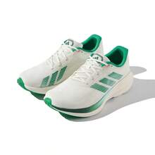 Adidas 阿迪達斯男款專業訓練馬拉松跑鞋男鞋體測競速訓練運動鞋跑步鞋 - 白色/綠色 - 查看 4