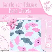 MeF Mae e Filho Baby Burp Cloth With Animal, Pacifier Holder, And Plush Toy - Lilac Safar - View 4