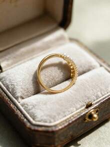 Stylever 1pc Pearl Ring For Women S925 Sterling Silver Elegant Cuff Ring Fine Jewelry Gift For Girls Ladies Jewelry Promise Ring