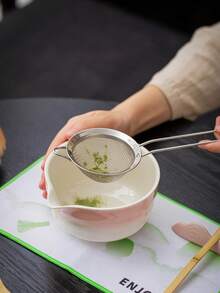 Bộ 6 dụng cụ đánh trà Matcha bằng gốm sứ Nhật Bản dùng cho nghi lễ trà Matcha Dụng cụ đánh trà Matcha Bộ dụng cụ đánh trà Matcha Bộ đế tre trắng - Nhiều màu - Xem 5