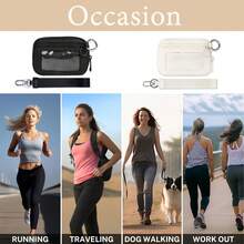 The Iris' Wallet 2nd Gen Or Dual Zipper Pouch Wallet, 5*3.5" The Iris Pouch Wristlet, Zippered Card Case With Id Window/Hand Strap Christmas Gift - 黑色 - 查看 5