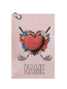 (Text cu model personalizat) Prosop sport de golf Prosop sport imprimat cu nasturi pentru alpinism Prosop sport ultrafin din fibră portabilă cu tijă de ștergere Prosop de yoga Prosop de golf cu pliere triplă