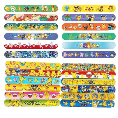 Random Shipment Pokémon Pocket Monsters Papa Ring Bracelet Pikachu Birthday Gift Party Bracelet Anime Character Wristband Christmas Halloween Holiday Gift Figures Anime Figure Games Toys For Girls
