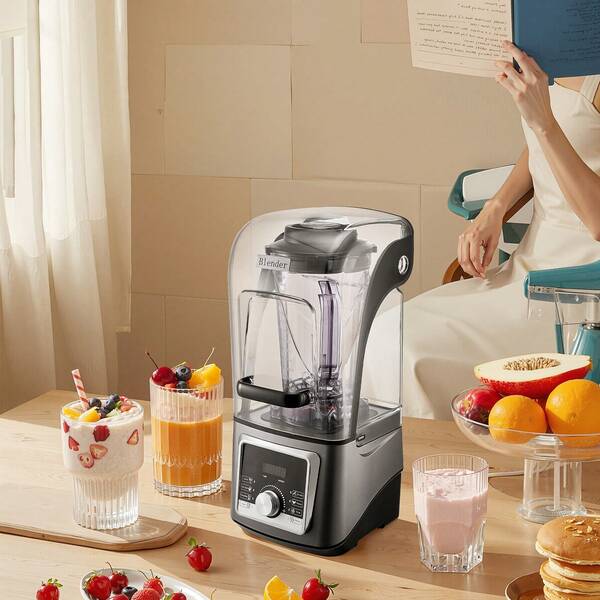 Blender For Smoothies, 135 Oz 1400W, Professional Blender With Powerful Motor, Multi-Functional Food Processing Blender With Noise Cover For Smoothie/Milkshake/Juice, Fits For Kitchen
