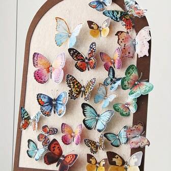 36 piezas Pegatinas con Patrón de Mariposas - PVC Impermeable 3D Mariposas Coloridas, Decoración DIY, Mariposas Acuarela, Adecuado para Decoración de Fiesta, Decoración del Hogar, Aplicable para Fiesta, Boda, Vacaciones, Día de San Valentín, Navidad, Día de la Madre, Decoración de Habitación de Cumpleaños, Decoración de Pared, Dormitorio, Baño, Decoración de Habitación, Decoración del Hogar, Papel Tapiz de Sala de Estar, Pegatinas de Pared, Decoración de Cocina