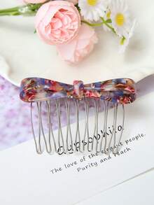 Peigne à cheveux en acétate avec nœud pour femmes, dompte-cheveux pour frange et cheveux rebelles, peigne réversible antidérapant, accessoire capillaire polyvalent minimaliste et élégant pour des cheveux volumineux, coiffure de côté, qualité premium, peigne à cheveux, accessoires pour la tête, accessoires capillaires pour femmes