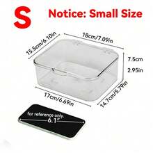 1个透明药盒，带翻盖，防尘家用收纳盒，多功能桌面收纳盒，可存放药片、保健品和化妆品